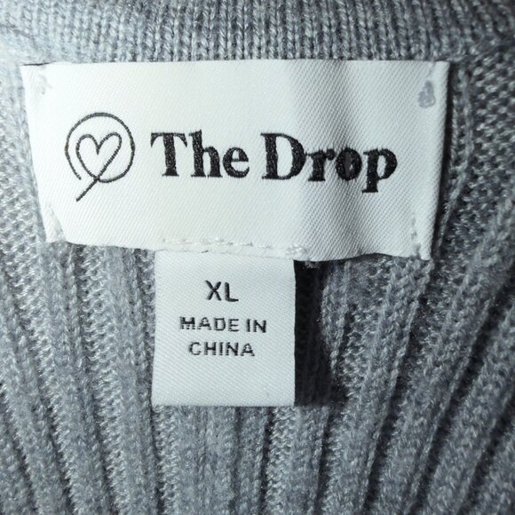 The Drop Ribbed Knit Wide Leg Pants XL Gray High Waist Lounge Travel Style - Picture 6 of 7